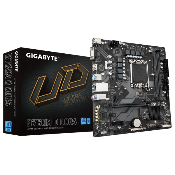 Mainboard Gigabyte B760M D DDR4 (rev. 1.0) | Intel B760, Socket 1700, Micro ATX, 2 khe DDR4